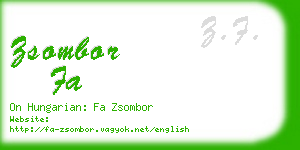 zsombor fa business card